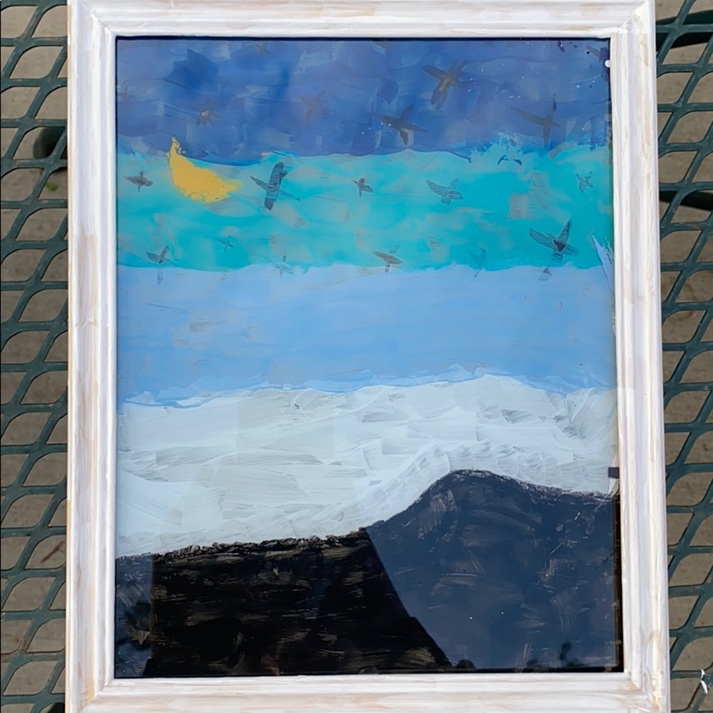 Handmade glass painting frame